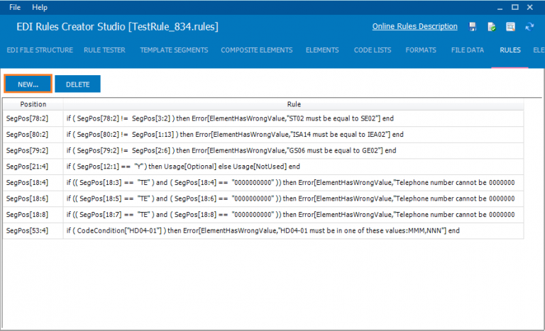 Adding Validation Rules – RDPCrystal EDI Library