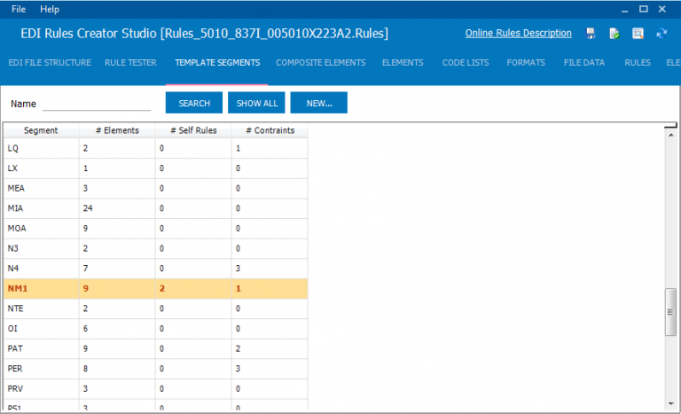 Segment Self Rules – RDPCrystal EDI Library